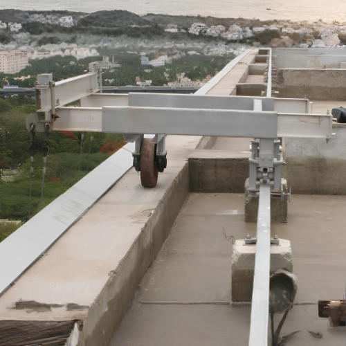 Manual Motorized Roof Parapet Travelling Jib